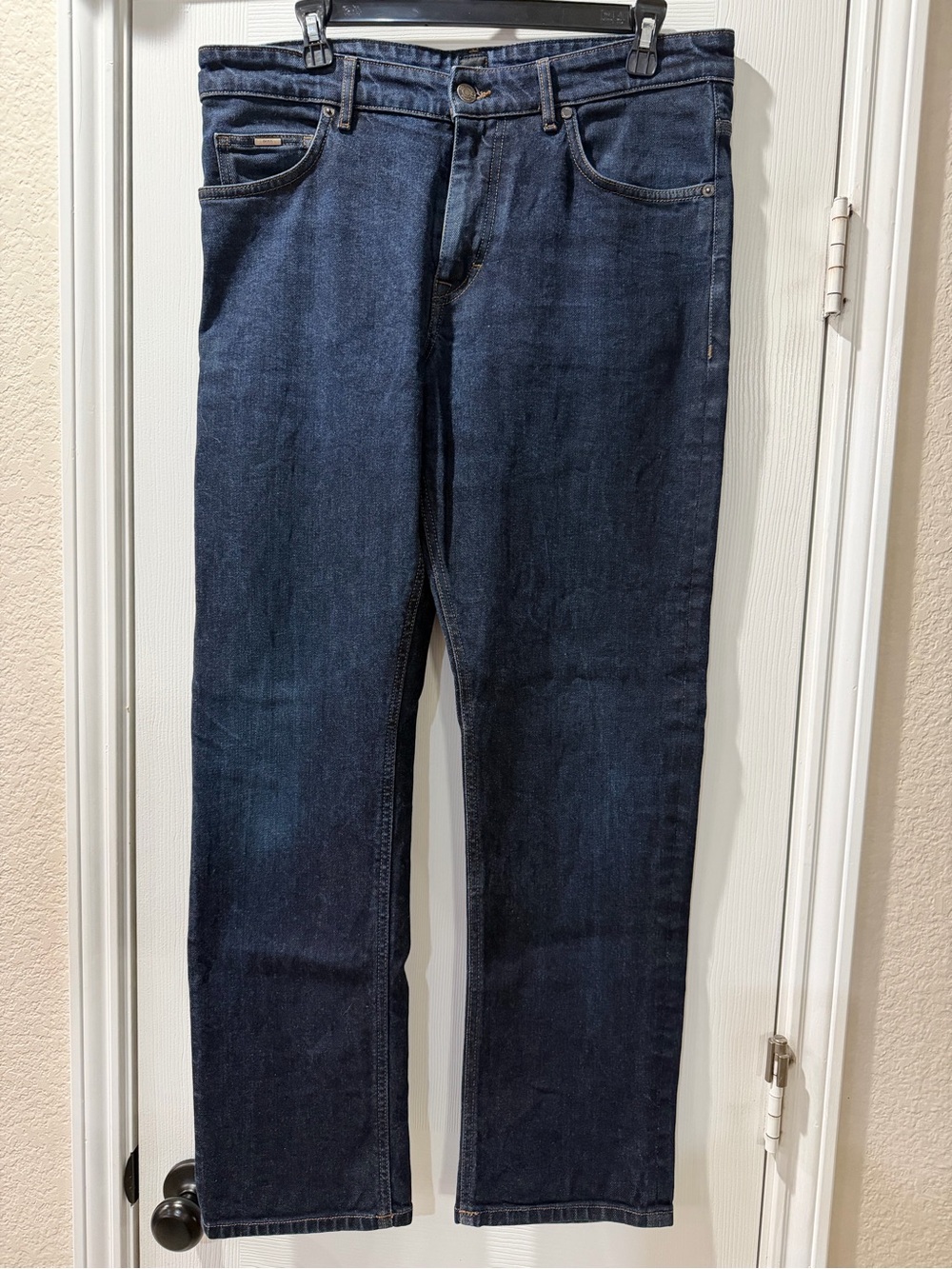 Hugo Boss Men’s CANDIANI Denim Straight Jeans Dark Blue 32/30